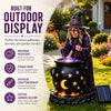 Halloween Witch Glowing Cauldron Solar Light