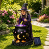 Halloween Witch Glowing Cauldron Solar Light