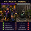 Halloween Witch Glowing Cauldron Solar Light