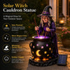 Halloween Witch Glowing Cauldron Solar Light